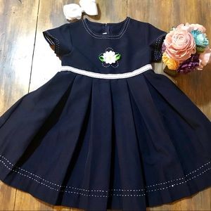 Bonnie Jean navy blue dress size 5